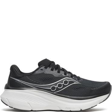 SAUCONY WOMENS WIDE FIT LACE TRAINER - BLACK SILVER